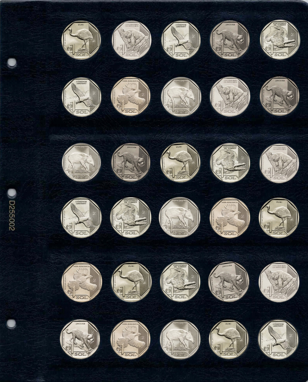 Универсальный лист для монет диаметром 25,5 мм (1 соль) - 1