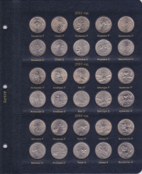 Альбом для юбилейных монет США 25 центов (по монетным дворам) - 2